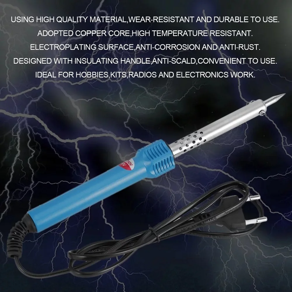 60W 220V EU Plug Adjustable Temperature Electric Soldering Iron Lead-Free Soldering Welding Repair Tool
60W 220V EU Plug Adjustable Temperature Electric Soldering Iron Lead-Free Soldering Welding Repair Tool