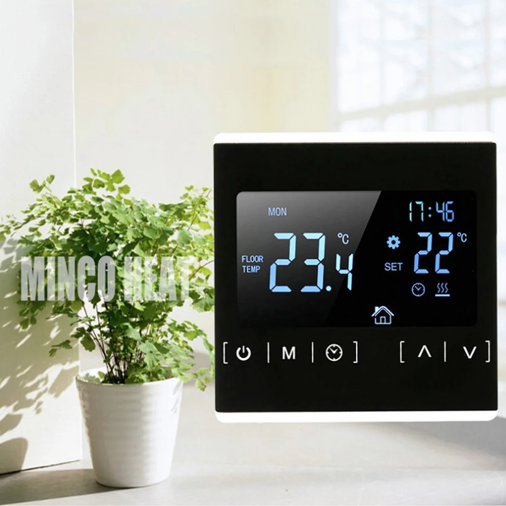 LCD Touch Screen Smart Thermostat Temperature Controller Back Light Smart Electric Floor Heating Thermostat for Home Bedroom
LCD Touch Screen Smart Thermostat Temperature Controller Back Light Smart Electric Floor Heating Thermostat for Home Bedroom