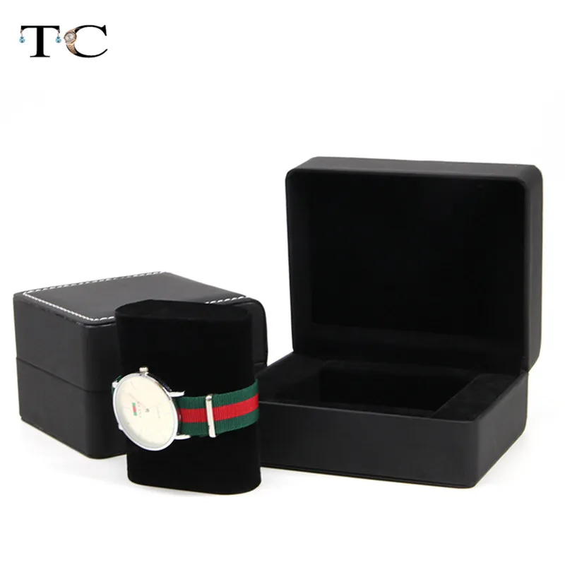 Модная коробка из искусственной кожи для часов с подушкой упаковка чехол браслет