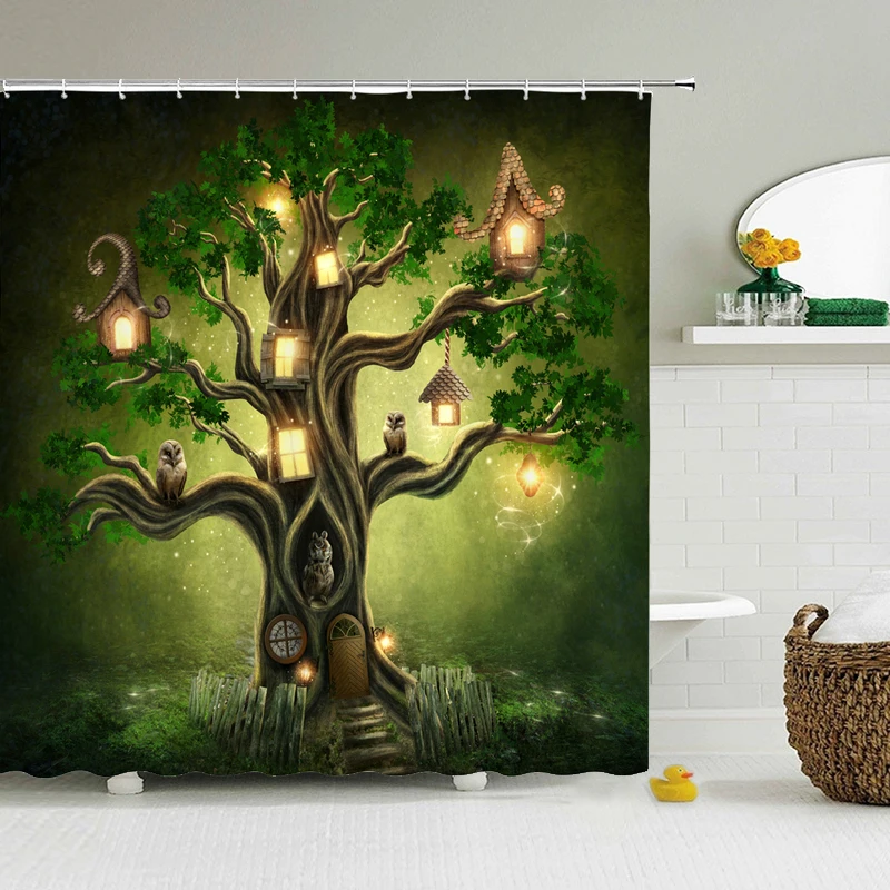 3D Home Decoration Fairy Dream Forest Shower Curtain Waterproof Bathroom Curtain Polyester Cartoon Fantasy Bath Curtain Hooks
3D Home Decoration Fairy Dream Forest Shower Curtain Waterproof Bathroom Curtain Polyester Cartoon Fantasy Bath Curtain Hooks