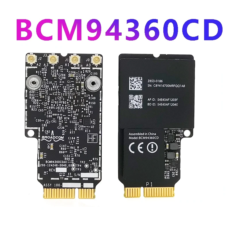 BCM94360CD WIFI беспроводной Bluetooth 4,0 двухдиапазонный 1750 Мбит/с 2,4G 5G Bcm94360Cd карта Airdrop Handoff для Hackintosh MAC OS
BCM94360CD WIFI беспроводной Bluetooth 4,0 двухдиапазонный 1750 Мбит/с 2,4G 5G Bcm94360Cd карта Airdrop Handoff для Hackintosh MAC OS