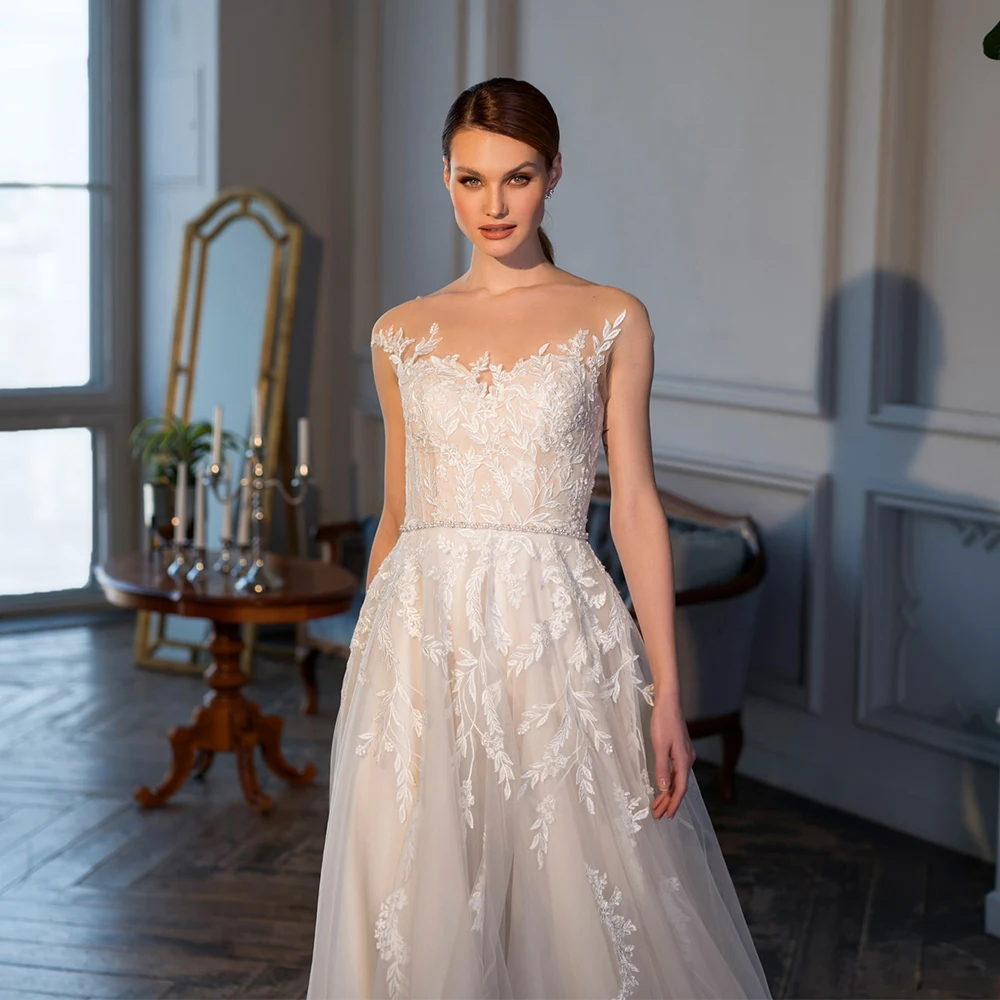 Weilinsha Charming A-Line Tulle Wedding Dresses Lace Appliques Short Sleeve Long Bridal Gowns Plus Size Vestidos De Novia 2020 
Weilinsha Charming A-Line Tulle Wedding Dresses Lace Appliques Short Sleeve Long Bridal Gowns Plus Size Vestidos De Novia 2020
