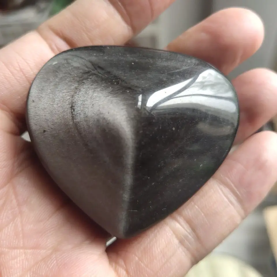 40-50MM Natural Silver Obsidian Crystal Hearts Gemstones Quartz Heart Shape Crystals Healing Gift 1pcs Gifts Energy
40-50MM Natural Silver Obsidian Crystal Hearts Gemstones Quartz Heart Shape Crystals Healing Gift 1pcs Gifts Energy
