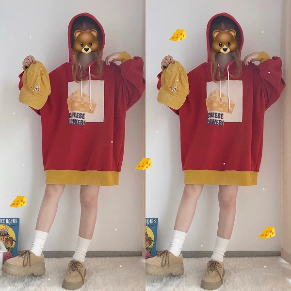 Cheeze Power Oversized Winter Women's Loose Sweatshirt Hooded Long Sleeve Pullovers Hoodies Dress Cute Plus Size
Cheeze Power Oversized Winter Women's Loose Sweatshirt Hooded Long Sleeve Pullovers Hoodies Dress Cute Plus Size