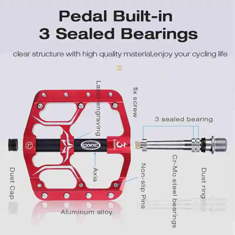Flat Bike Pedals MTB Road 3 Sealed Bearings Bicycle Pedals Mountain Bike Pedals Wide Platform Pedales Bicicleta Accessories Part
Flat Bike Pedals MTB Road 3 Sealed Bearings Bicycle Pedals Mountain Bike Pedals Wide Platform Pedales Bicicleta Accessories Part