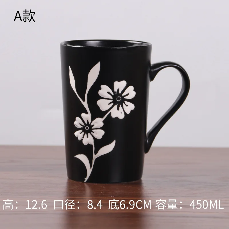 M Black Ceramic Tumbler Water Glass Cup Large Capacity Cups Solid Color Coffee Mug Flower Mugs Cute Reusable Milk Shot Glasses
M Black Ceramic Tumbler Water Glass Cup Large Capacity Cups Solid Color Coffee Mug Flower Mugs Cute Reusable Milk Shot Glasses