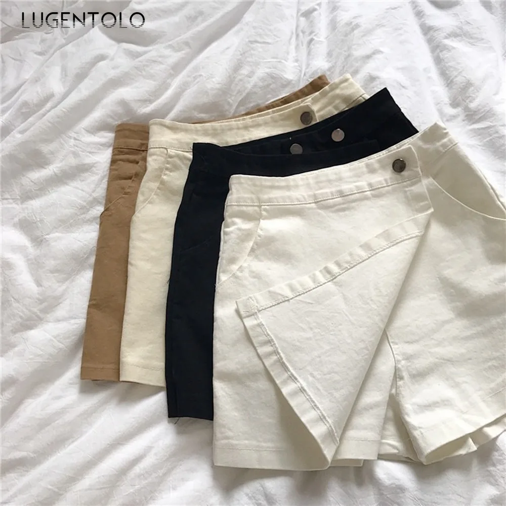 Lugentolo High Waist Shorts Skirts Women Cotton Korean Summer Solid Color Loose A-line Button Fly Casual Fashion Shorts
Lugentolo High Waist Shorts Skirts Women Cotton Korean Summer Solid Color Loose A-line Button Fly Casual Fashion Shorts