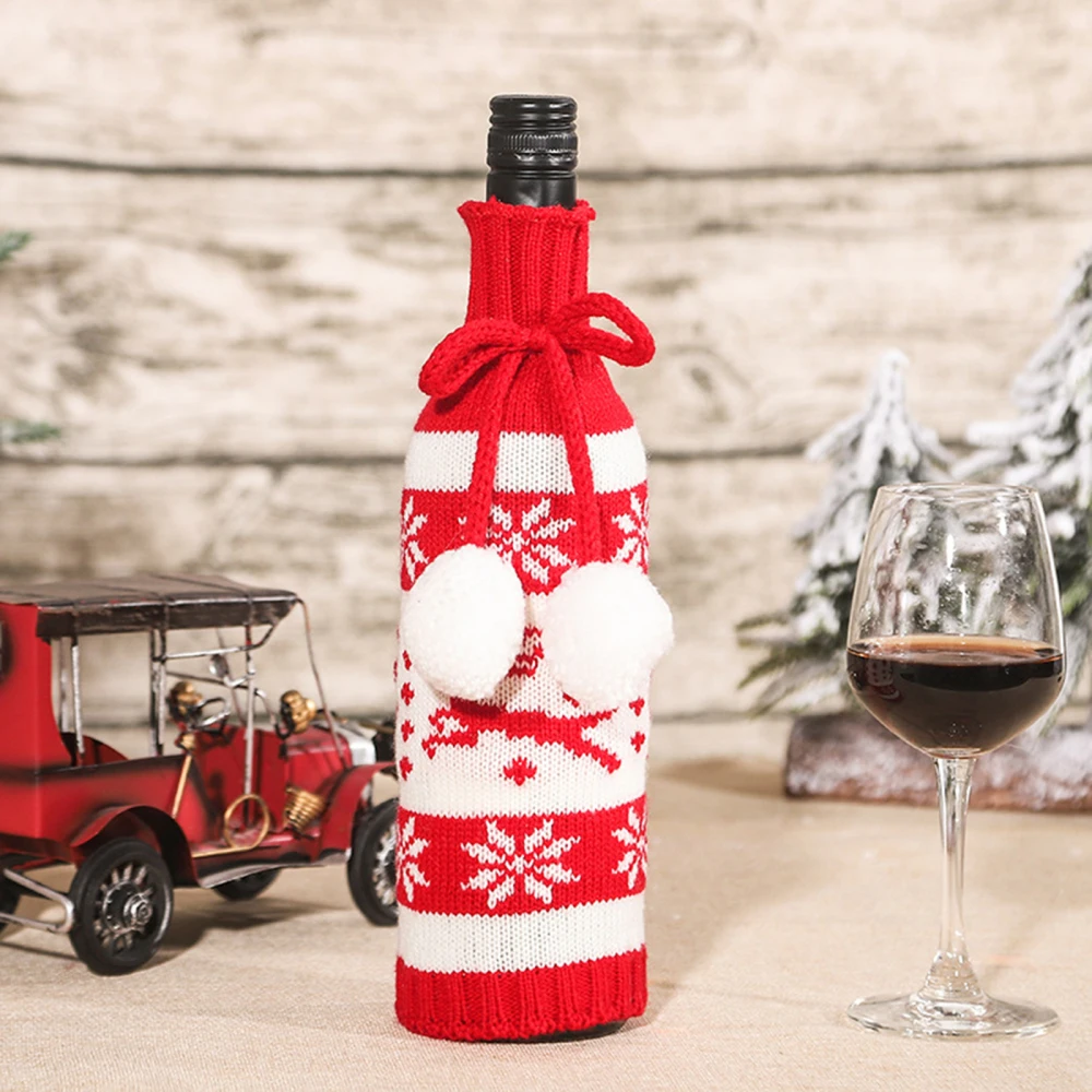 Holiday Party Supply Knitted Table Dress Up Christmas Knitting Wool Ball Wine Cover Champagne Bottle Accessory Yarn Ornaments
Holiday Party Supply Knitted Table Dress Up Christmas Knitting Wool Ball Wine Cover Champagne Bottle Accessory Yarn Ornaments