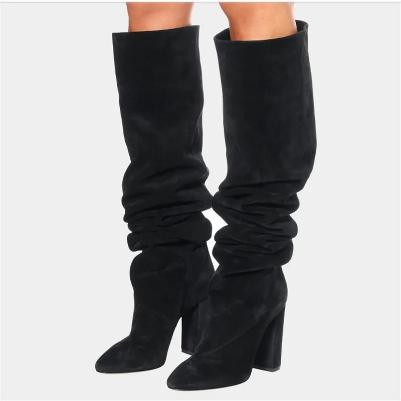 Show boots women's shoes large women's boots women's knee length boots solid pleated high leather boots
Show boots women's shoes large women's boots women's knee length boots solid pleated high leather boots