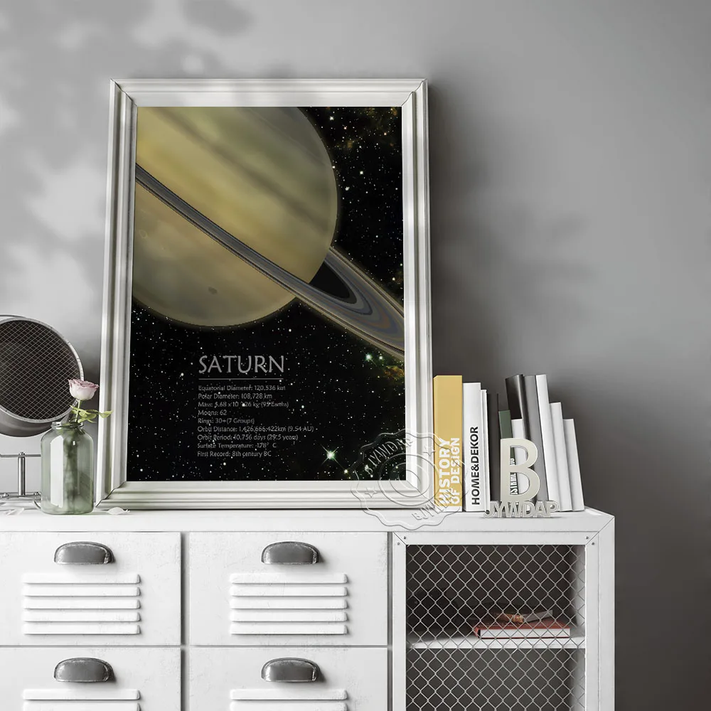 Space Planet Solar System Saturn Art Poster Canvas Wall Painting Cosmos SATURN Pictures Home Decor Poster Prints Nordic Decor
Space Planet Solar System Saturn Art Poster Canvas Wall Painting Cosmos SATURN Pictures Home Decor Poster Prints Nordic Decor