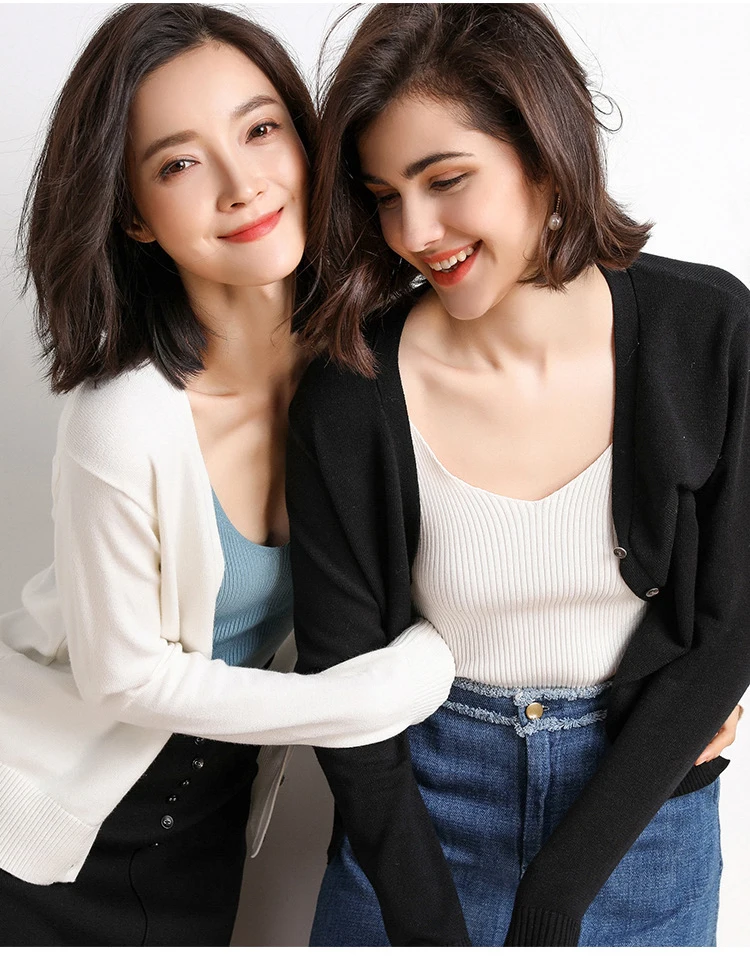 Candy Color knitted cardigans spring autumn cardigan women casual long sleeve tops V neck solid woman sweater coat
Candy Color knitted cardigans spring autumn cardigan women casual long sleeve tops V neck solid woman sweater coat