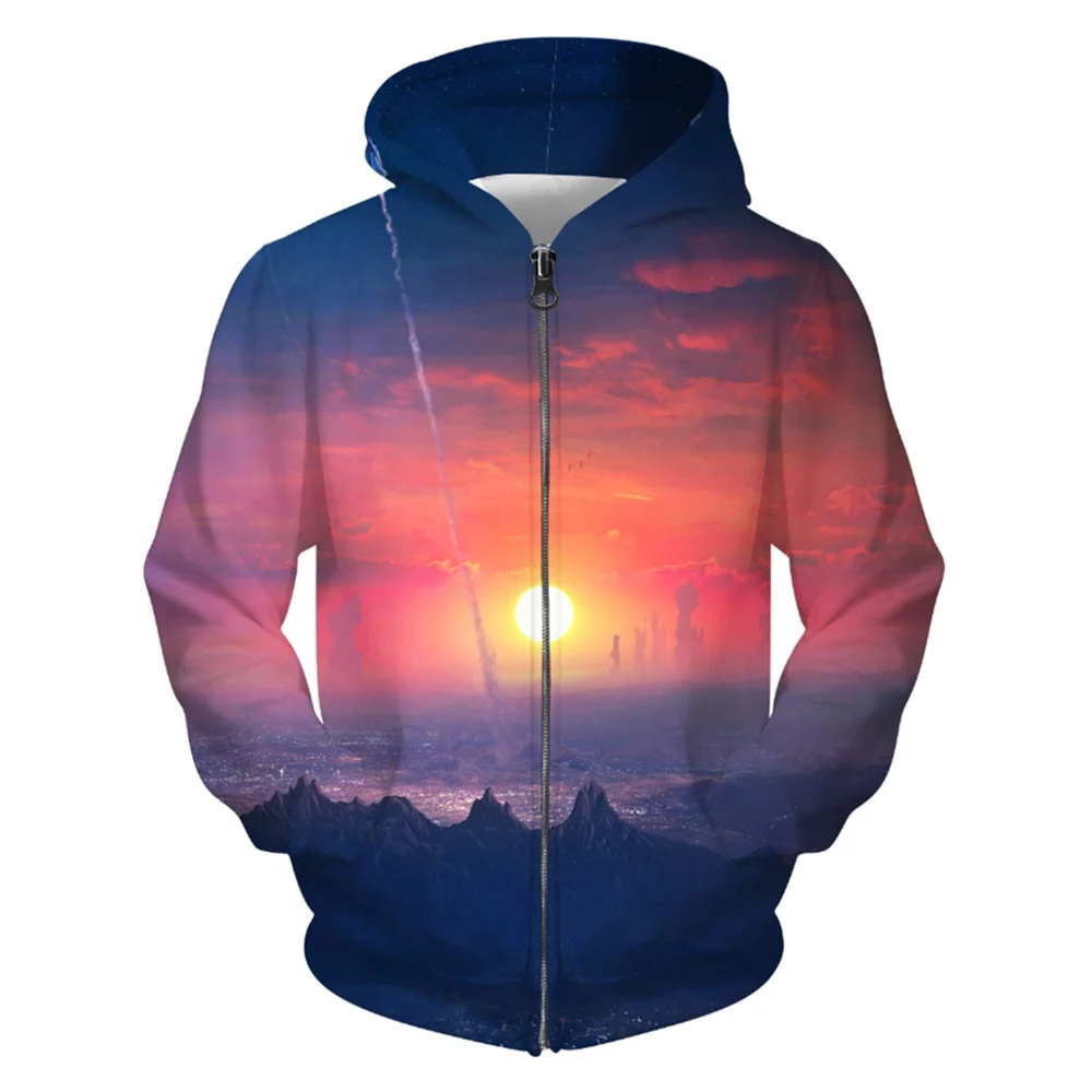 Sunset Men's Hoodie Zipper Streetwear Long-Sleeve Hooded Sweatshirts Daily Clothes Unisex Spring High Quality Loose Comfortable
Sunset Men's Hoodie Zipper Streetwear Long-Sleeve Hooded Sweatshirts Daily Clothes Unisex Spring High Quality Loose Comfortable