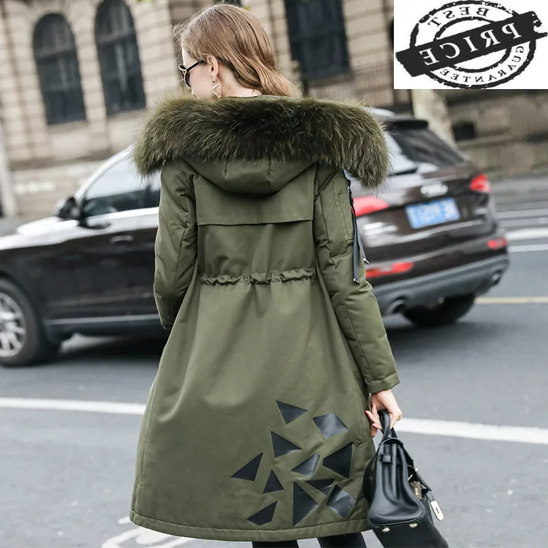 Winter 20% Women White Duck Down Jacket Parkas Long Jackets Large Natural Raccoon Fur Hooded Coat Female Outwear LWL1115
Winter 20% Women White Duck Down Jacket Parkas Long Jackets Large Natural Raccoon Fur Hooded Coat Female Outwear LWL1115