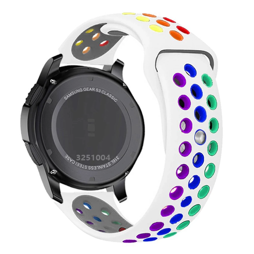 20/22mm watch band for Samsung gear s3 Frontier/Classic Sport Breathable silicone strap bracelet Galaxy watch 46mm/42mm/Active 2
20/22mm watch band for Samsung gear s3 Frontier/Classic Sport Breathable silicone strap bracelet Galaxy watch 46mm/42mm/Active 2
