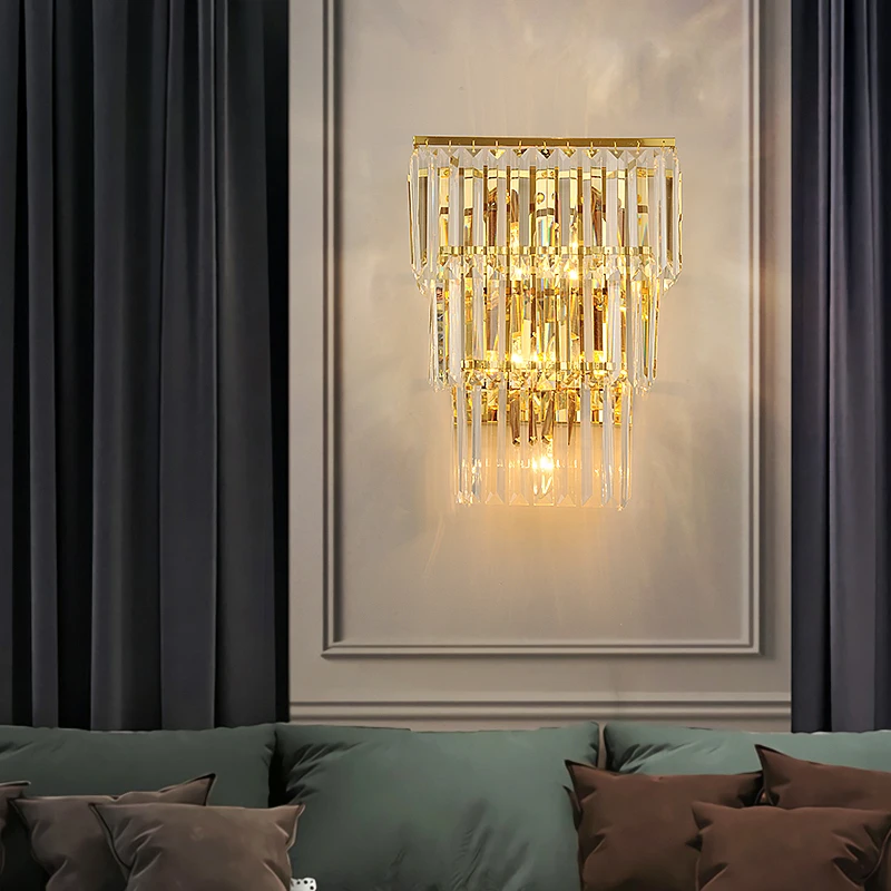 FKL Modern Wall Lights Crystal Gold Villa Duplex Building Hotel Aisle Staircase Living Room Indoor Light fixtures
FKL Modern Wall Lights Crystal Gold Villa Duplex Building Hotel Aisle Staircase Living Room Indoor Light fixtures