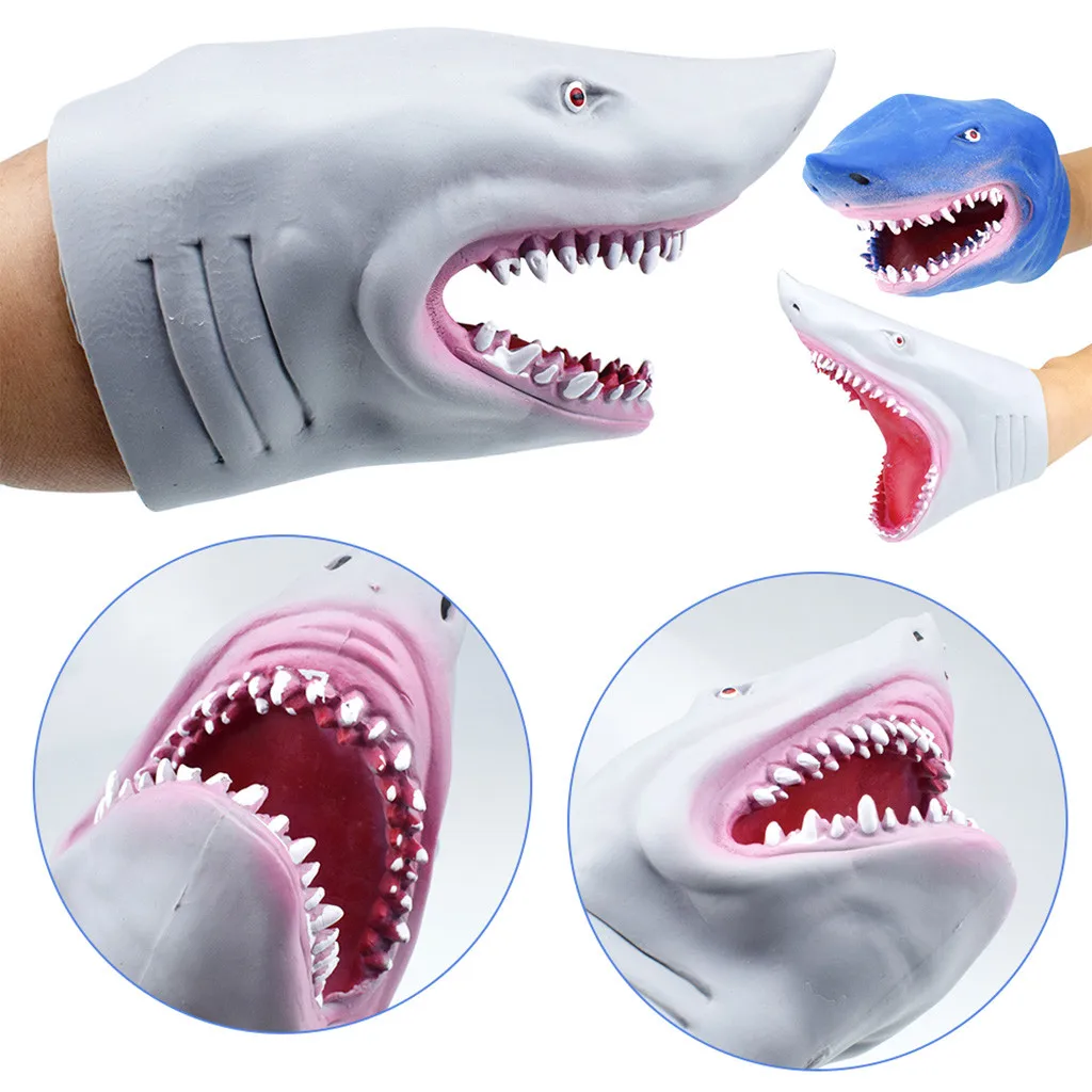 Novelty Shark Hand Puppet Thermoplastic rubber S-hark Hand Puppet T-oy Telling Doll Props Animal funny gloves stage performance
Novelty Shark Hand Puppet Thermoplastic rubber S-hark Hand Puppet T-oy Telling Doll Props Animal funny gloves stage performance