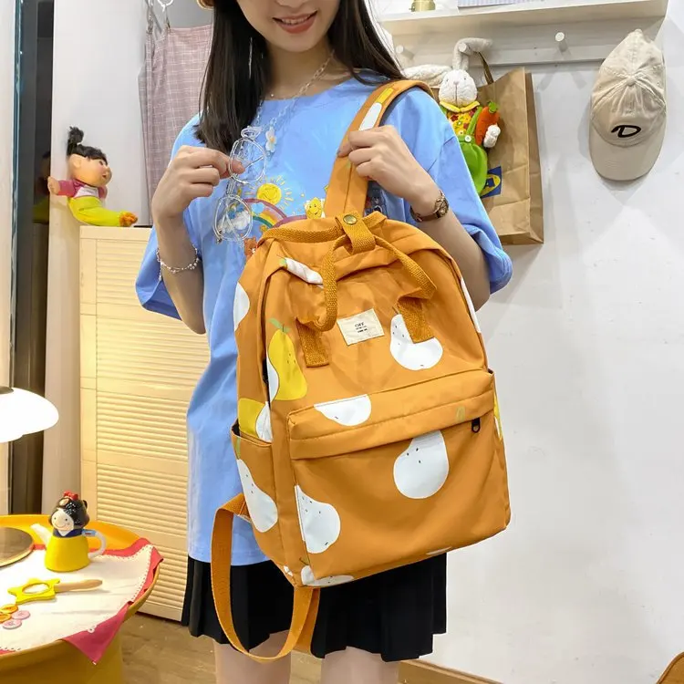 Japanese College Style Fruit Pattern Nylon Women Backpac Large Capacity School Bags for Girls Fashion Female Bagpack Mochila
Japanese College Style Fruit Pattern Nylon Women Backpac Large Capacity School Bags for Girls Fashion Female Bagpack Mochila