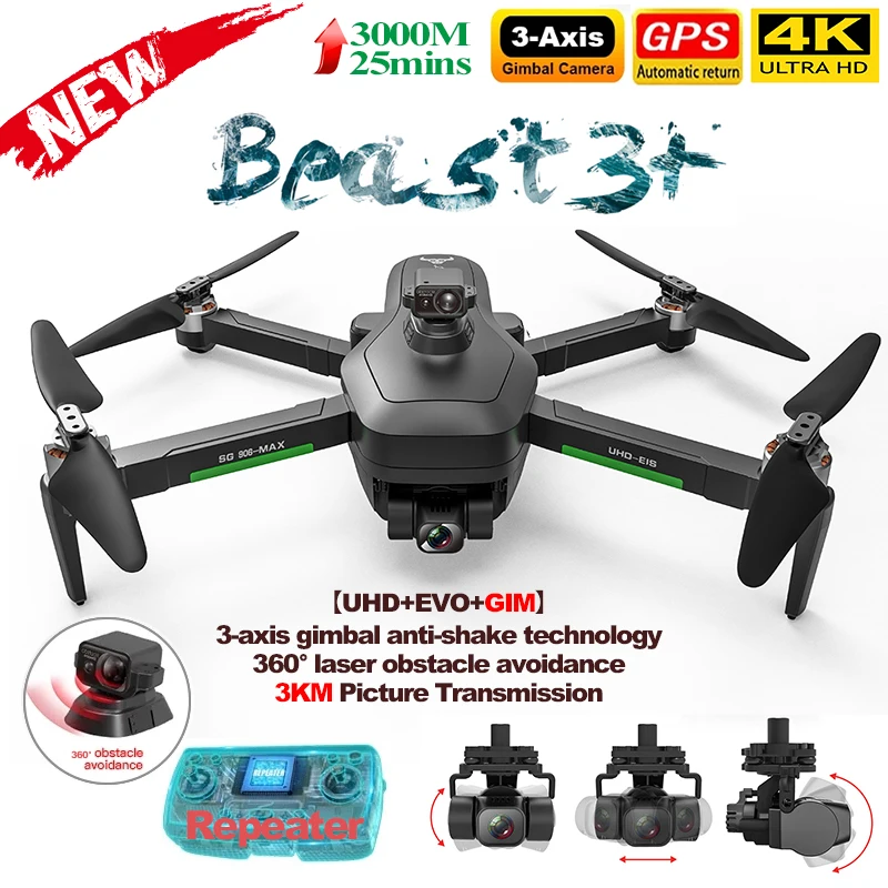 NEW SG906 MAX1 Drone 4K Profesional GPS with WiFi 4K HD Camera 3-Axis Gimbal Obstacle Avoidance 3000M Image RC Quadcopter Toys
NEW SG906 MAX1 Drone 4K Profesional GPS with WiFi 4K HD Camera 3-Axis Gimbal Obstacle Avoidance 3000M Image RC Quadcopter Toys