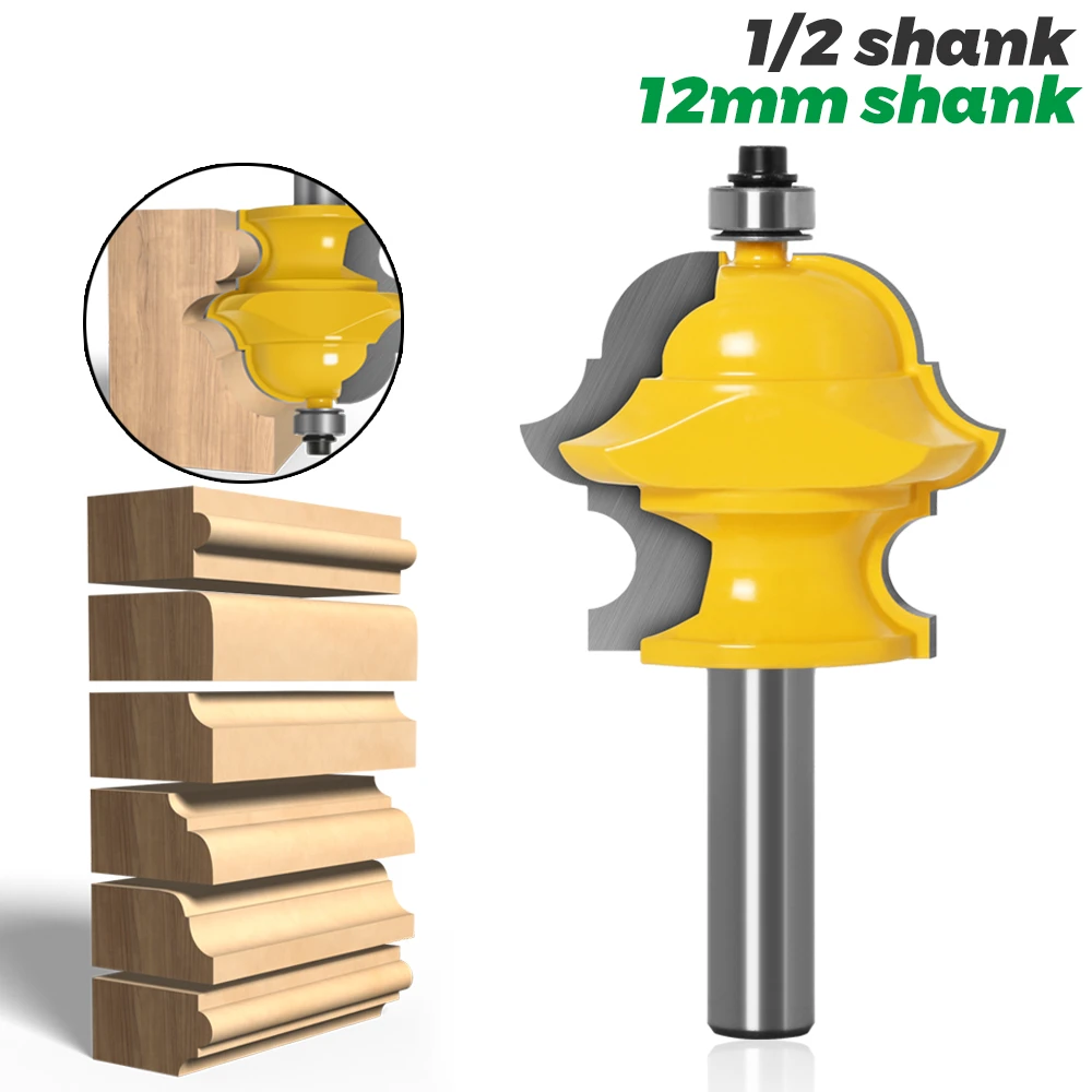 1pc 12mm OR 1/2 Inch Shank Magic cutter Architectural Molding Line Router Bit Woodworking Crown Milling Cutter for Wood Bit Face
1pc 12mm OR 1/2 Inch Shank Magic cutter Architectural Molding Line Router Bit Woodworking Crown Milling Cutter for Wood Bit Face