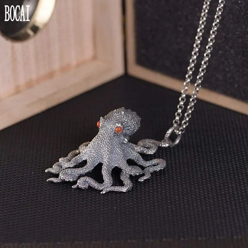 S925 silver pendant for man retro Thai silver matte three-dimensional octopus silver pendant for men and women incense ornament
S925 silver pendant for man retro Thai silver matte three-dimensional octopus silver pendant for men and women incense ornament