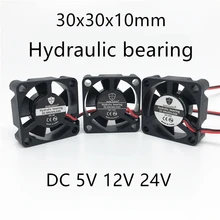 2pcs NEW 3d Printer Fan 3010 30MM 30*30*10MM 3cm Graphics Card Fan Cooling Fan 5V 12V 24V 0.1A With 2pin