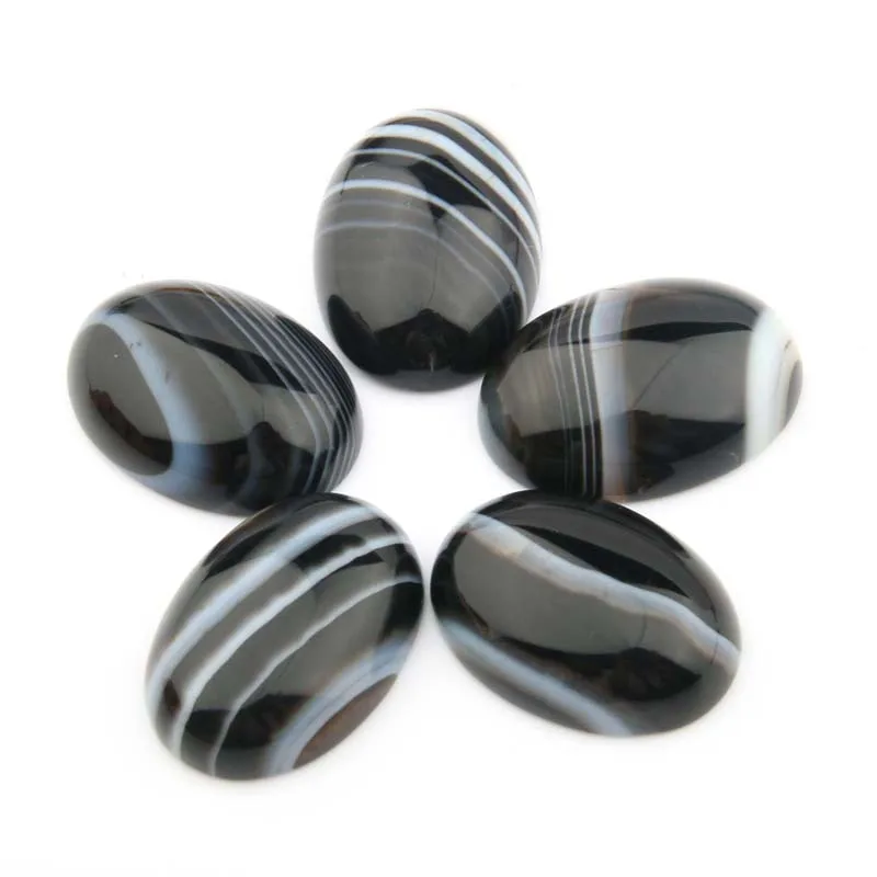 5pcs Natural Stone Striped Agates Cabochon Beads Egg Shape Loose Beads for Jewelry Making DIY Necklace Ring Earrings Accessories
5pcs Natural Stone Striped Agates Cabochon Beads Egg Shape Loose Beads for Jewelry Making DIY Necklace Ring Earrings Accessories