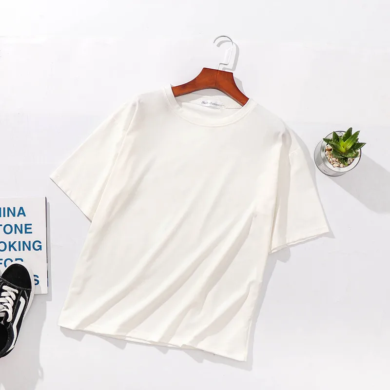 Summer Fashion Solid Color Korean Version Plus Size Leisure T-shirt 2020 Short Sleeve Harajuku Tshirt Soft Loose Women T-shirts
Summer Fashion Solid Color Korean Version Plus Size Leisure T-shirt 2020 Short Sleeve Harajuku Tshirt Soft Loose Women T-shirts