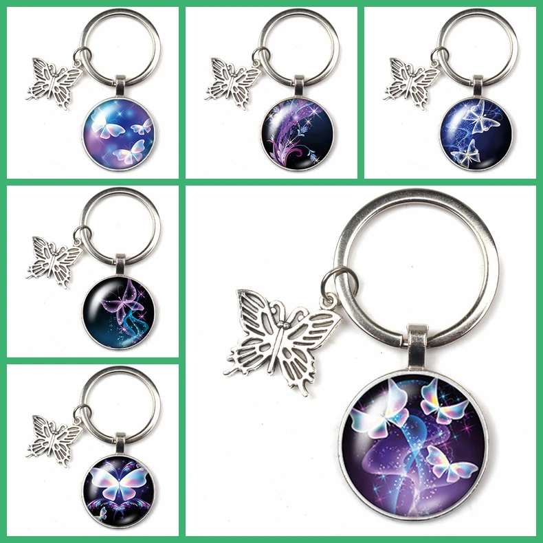 Creative Butterfly Keychain Love Gift Birthday Key Ring Glass Round Pendant Men Women Supplies Cute Keychain Holiday Souvenir
Creative Butterfly Keychain Love Gift Birthday Key Ring Glass Round Pendant Men Women Supplies Cute Keychain Holiday Souvenir