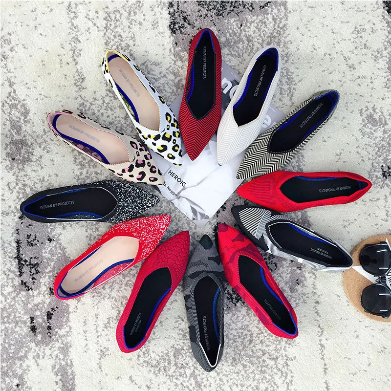 2021 Women's Flat Shoes Ballet Shoes Breathable Knit Pointed Shoes Moccasin Mixed Color Women's Soft Shoes Women Zapatos De
2021 Women's Flat Shoes Ballet Shoes Breathable Knit Pointed Shoes Moccasin Mixed Color Women's Soft Shoes Women Zapatos De
