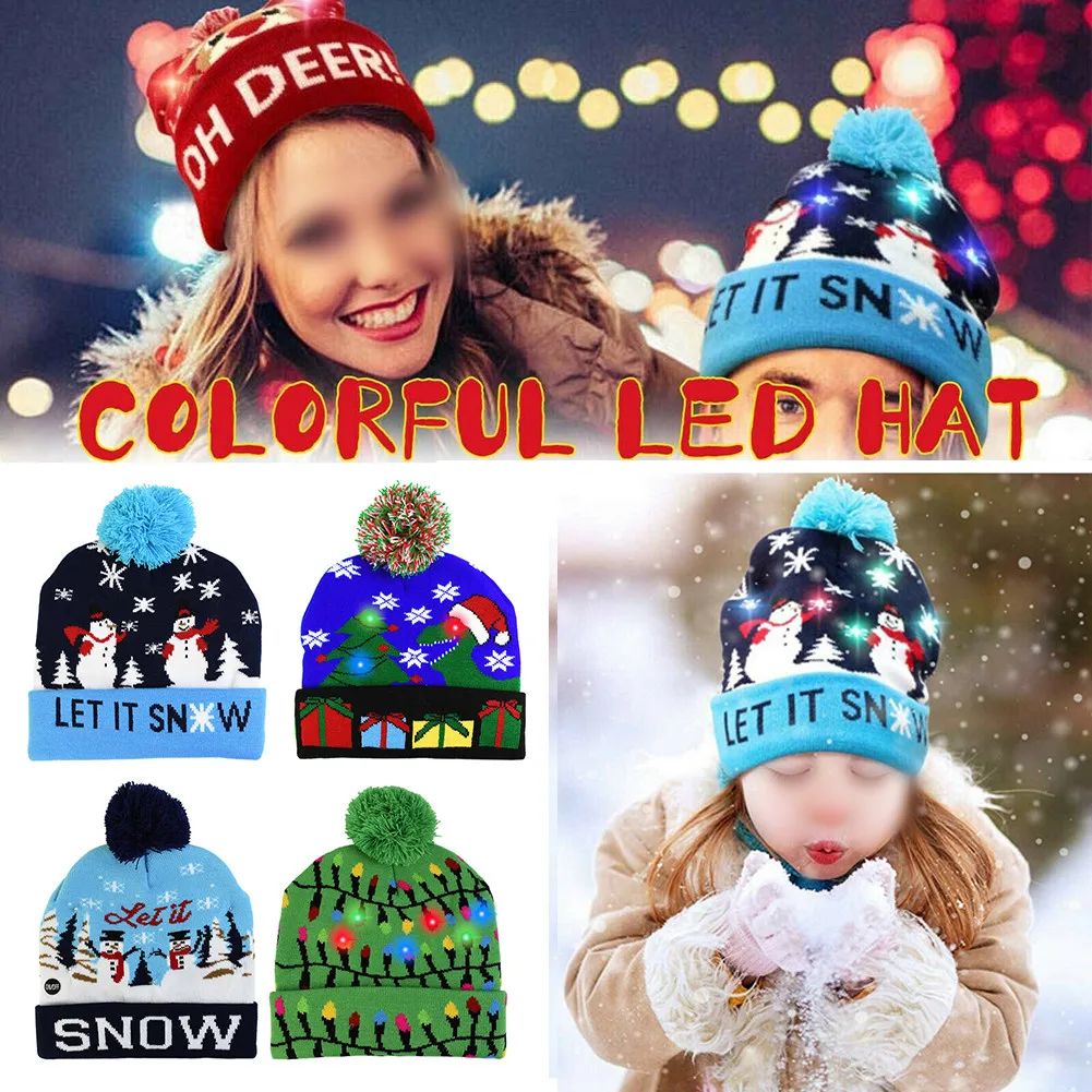 1Pc LED Christmas Hat Sweater Knitted Beanie Christma Light Up Knitted Hat Christmas Gift For Kids Xmas 2022 New Year Decoration
1Pc LED Christmas Hat Sweater Knitted Beanie Christma Light Up Knitted Hat Christmas Gift For Kids Xmas 2022 New Year Decoration
