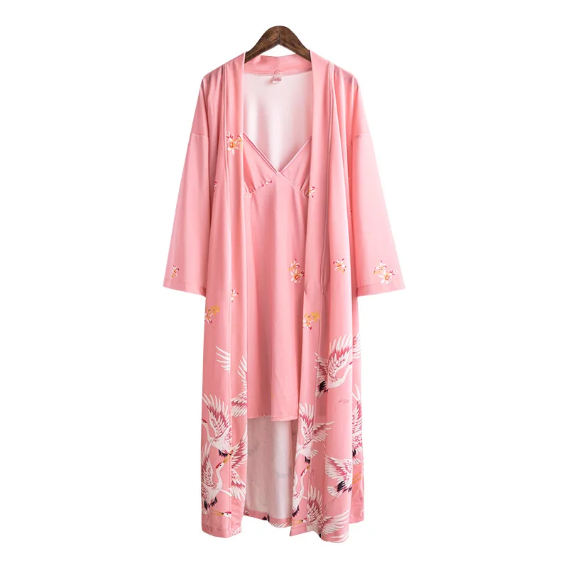 2 Pcs Winter New Sexy Silk Snightdress Nightgown Velvet Dressing Gown Suit Pajamas Women's Home Service Femme Home Bathrobe
2 Pcs Winter New Sexy Silk Snightdress Nightgown Velvet Dressing Gown Suit Pajamas Women's Home Service Femme Home Bathrobe