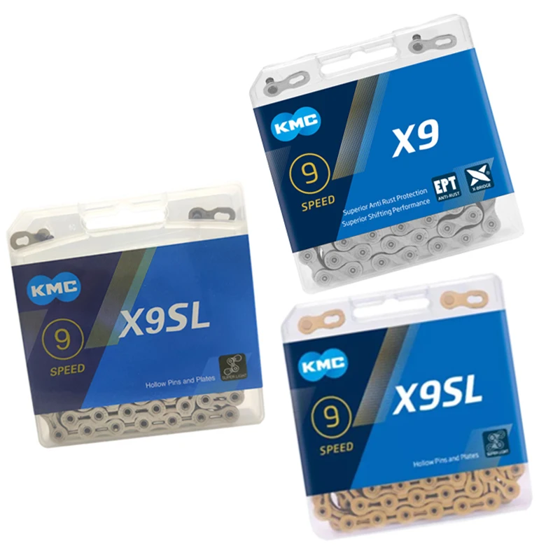 KMC MTB Chain 9 Speed X9SL X9EPT 116L Mountain Bike Road Bicycle Link with Connector CL566R Variable Speed Chain Accessories
KMC MTB Chain 9 Speed X9SL X9EPT 116L Mountain Bike Road Bicycle Link with Connector CL566R Variable Speed Chain Accessories