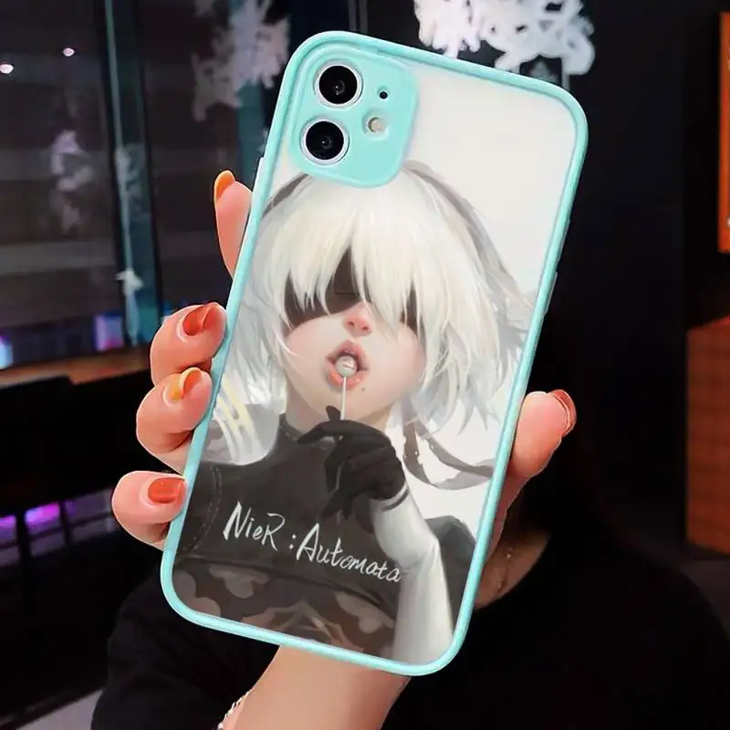 Anime Nier Automata 2b Phone Cases matte transparent For iphone 7 8 11 12 plus mini x xs xr pro max cover 
Anime Nier Automata 2b Phone Cases matte transparent For iphone 7 8 11 12 plus mini x xs xr pro max cover