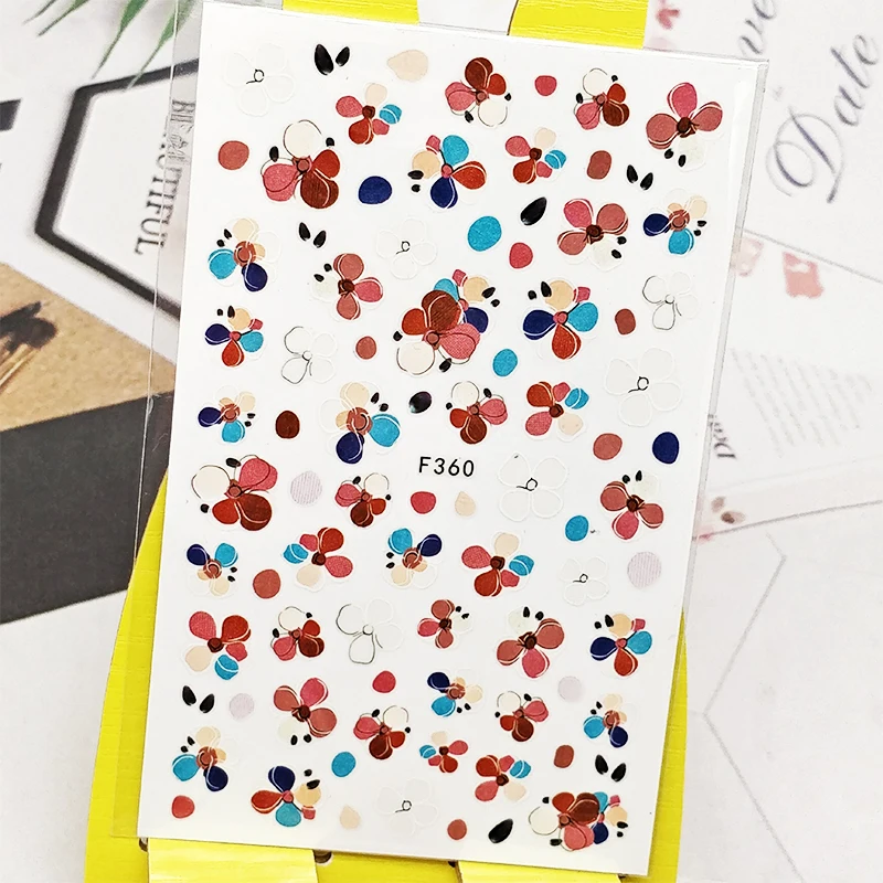 3D Nail Sticker Decals Colorful Flower Design Nail Art Decorations Stickers Sliders Manicure Accessories Nails Decoraciones
3D Nail Sticker Decals Colorful Flower Design Nail Art Decorations Stickers Sliders Manicure Accessories Nails Decoraciones