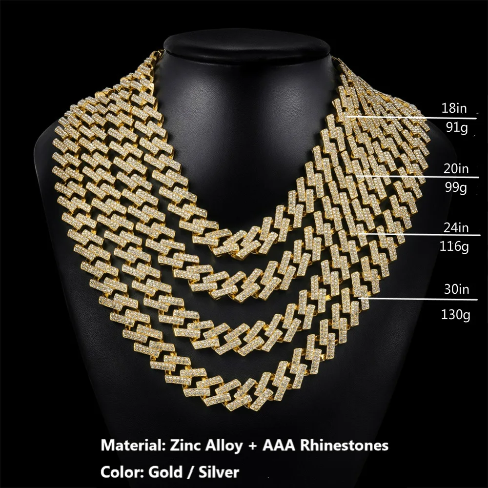 Hip Hop Ice Sculpture Zircon 13mm Cuban Chain Super Flash Full Diamond Hip Hop Rapper Men's Necklace Bracelet Men's Jewelry
Hip Hop Ice Sculpture Zircon 13mm Cuban Chain Super Flash Full Diamond Hip Hop Rapper Men's Necklace Bracelet Men's Jewelry