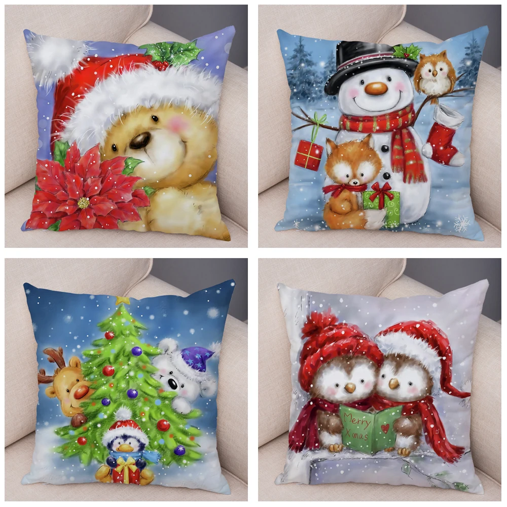 Cushion Covers Merry Christmas Santa Cushion Cover Decoration Cartoon Snowman Pillow Case Children's Room Sofa Pillow Case
Cushion Covers Merry Christmas Santa Cushion Cover Decoration Cartoon Snowman Pillow Case Children's Room Sofa Pillow Case