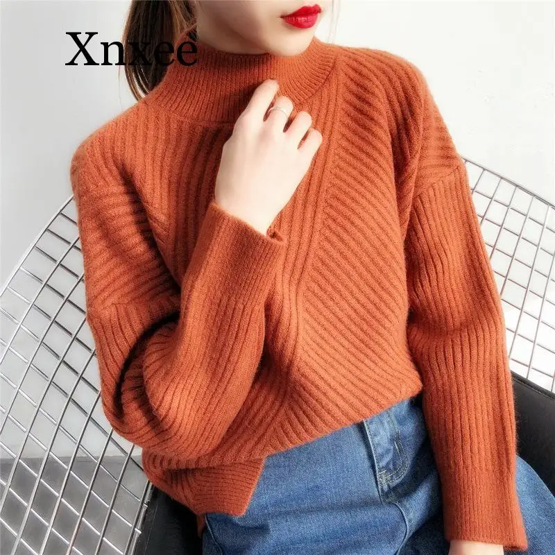 Pull 2020 Winter Autumn Knitted Cashmere Sweater Women Korean Casual Basic Jumpers Thicken Warm Pullovers
Pull 2020 Winter Autumn Knitted Cashmere Sweater Women Korean Casual Basic Jumpers Thicken Warm Pullovers