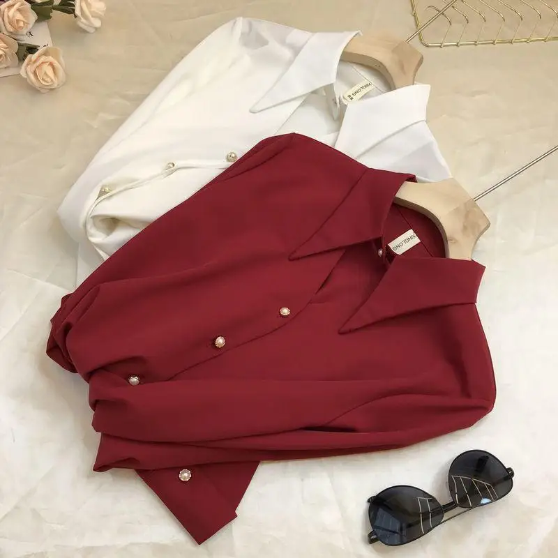 EBAIHUI Womens Tops And Blouses Solid White Chiffon Blouse Office Shirt Blusas Mujer De Moda 2021 Long Sleeve Women Shirts
EBAIHUI Womens Tops And Blouses Solid White Chiffon Blouse Office Shirt Blusas Mujer De Moda 2021 Long Sleeve Women Shirts