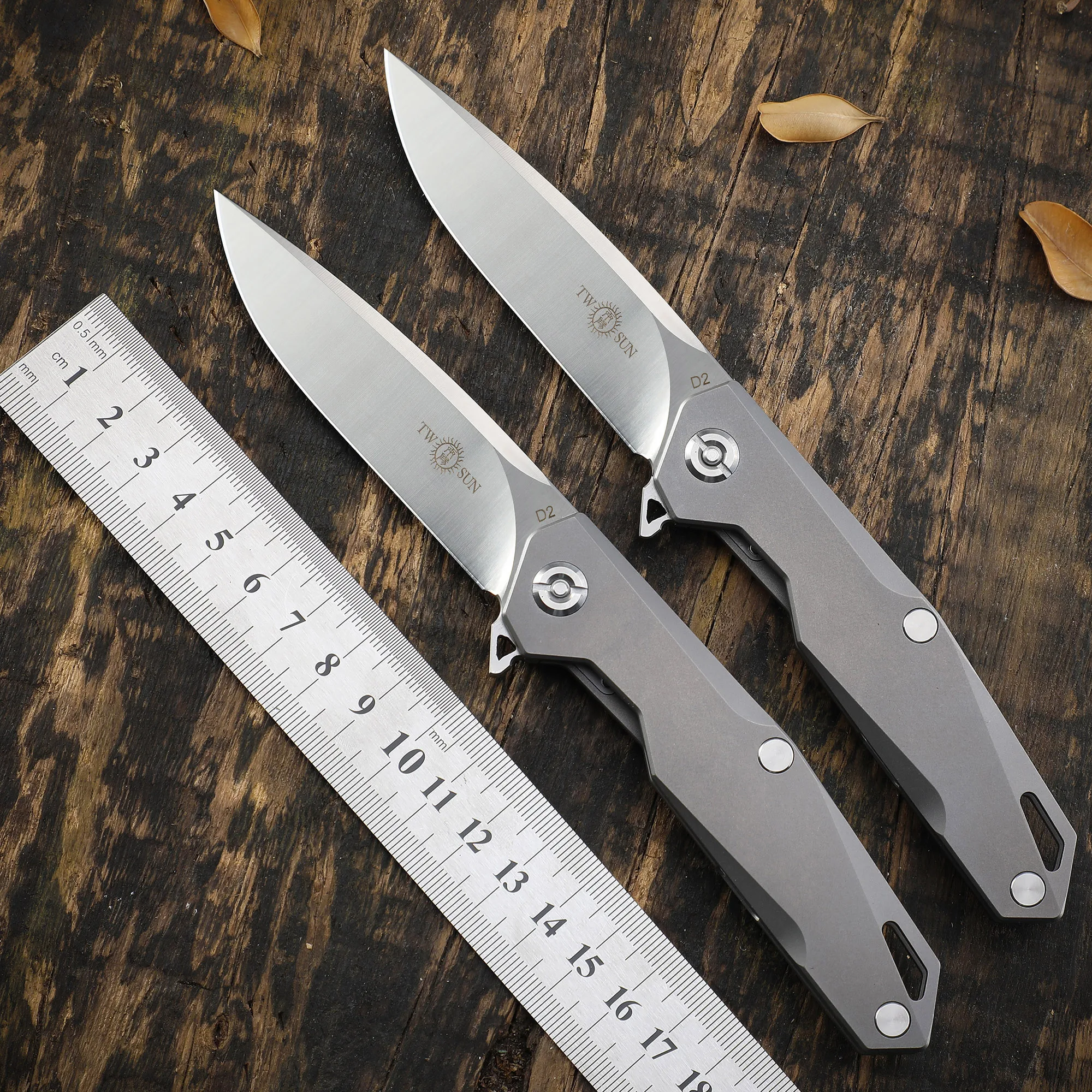 Складной нож TWOSUN TS21 D2, стальное лезвие, титановая ручка TC4, карманные ножи для повседневного использования, кемпинга, выживания, рыбалки 
Складной нож TWOSUN TS21 D2, стальное лезвие, титановая ручка TC4, карманные ножи для повседневного использования, кемпинга, выживания, рыбалки