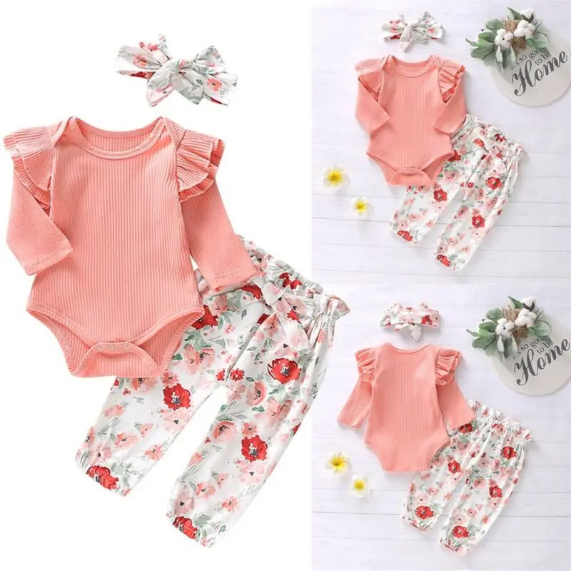 Newborn Set Baby Girls Set For Floral Romper Tops Pants Home Outfits Set Infant Clothing
Newborn Set Baby Girls Set For Floral Romper Tops Pants Home Outfits Set Infant Clothing