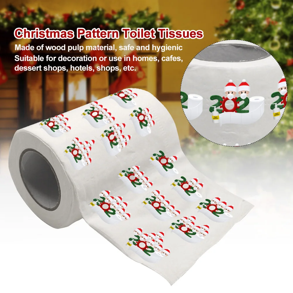 Wood Pulp Home Party Birthday Funny Cute Printed Roll Tissue Bathroom Decor Christmas Toilet Paper Napkin Holiday Gift 
Wood Pulp Home Party Birthday Funny Cute Printed Roll Tissue Bathroom Decor Christmas Toilet Paper Napkin Holiday Gift