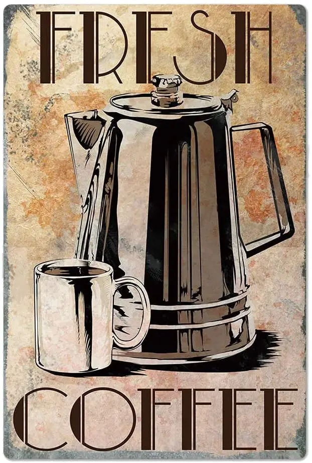 Оригинальный винтажный дизайн, Оловянная металлическая настенная вывеска для кофе, настенное украшение для кофейного угла/кухни/кафе
Оригинальный винтажный дизайн, Оловянная металлическая настенная вывеска для кофе, настенное украшение для кофейного угла/кухни/кафе