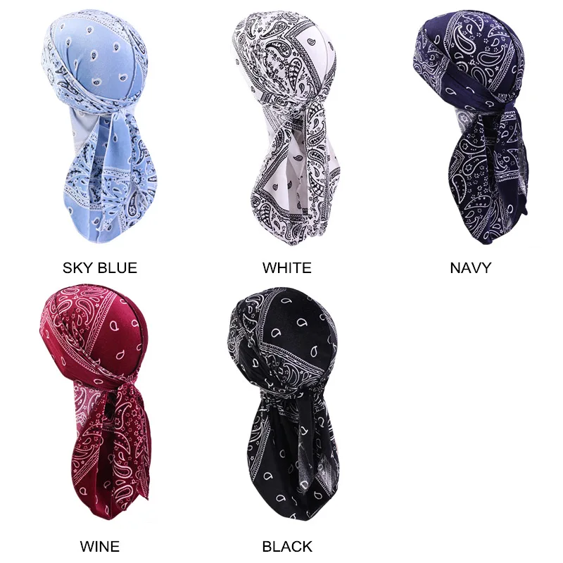 5 Colors Fashion Unisex Durag Turban Bandanas Velvet Floral Print Cap Men Headwear Long Tail Breathable Hat Hair Accessories
5 Colors Fashion Unisex Durag Turban Bandanas Velvet Floral Print Cap Men Headwear Long Tail Breathable Hat Hair Accessories