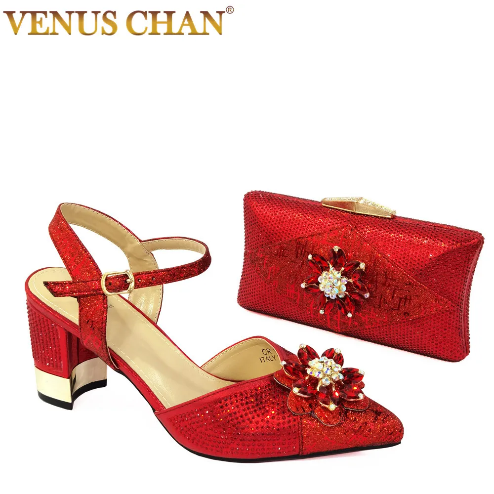 New 2021 design Ladies Shoes and Bags To Match Shoes with Bag Decorated with Rhinestone Women Shoes and Bag Set in Red Color
New 2021 design Ladies Shoes and Bags To Match Shoes with Bag Decorated with Rhinestone Women Shoes and Bag Set in Red Color