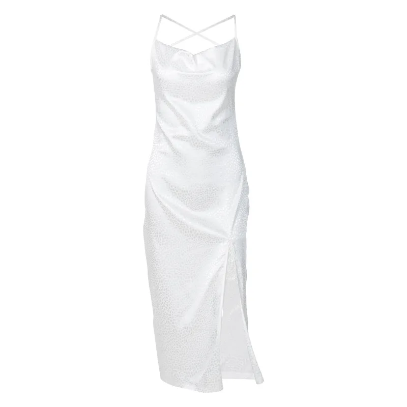 Off Shoulder Strape Sling Sexy Women Dress White jacquard Sleeveless Straight Bodycon Dress Elegant Casual Summer Split Dress
Off Shoulder Strape Sling Sexy Women Dress White jacquard Sleeveless Straight Bodycon Dress Elegant Casual Summer Split Dress