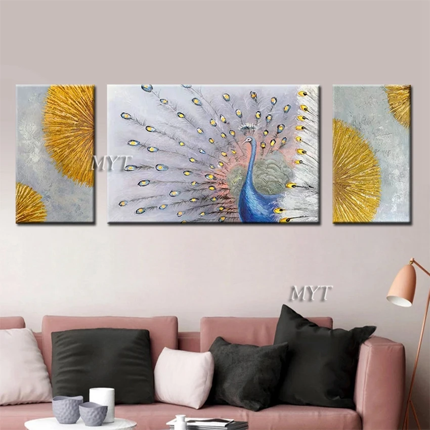 Pure Handmade 3 Pieces Gold Foil Canvas Wall Art Unframed Peacock Oil Painting Home Decoration Paintings Art Free Shipping
Pure Handmade 3 Pieces Gold Foil Canvas Wall Art Unframed Peacock Oil Painting Home Decoration Paintings Art Free Shipping