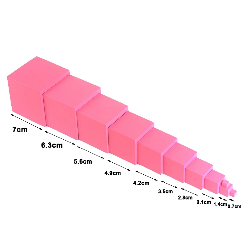 Montessori Materials Pink Tower with 10Pcs Stand Cards 0.7-7CM Early Childhood Education Preschool Kids Toys
Montessori Materials Pink Tower with 10Pcs Stand Cards 0.7-7CM Early Childhood Education Preschool Kids Toys