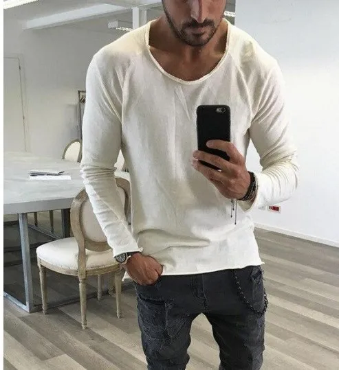 Men's wear youth fashion personality slim edge solid color long sleeve men's T-shirt spring and autumn 3017
Men's wear youth fashion personality slim edge solid color long sleeve men's T-shirt spring and autumn 3017
