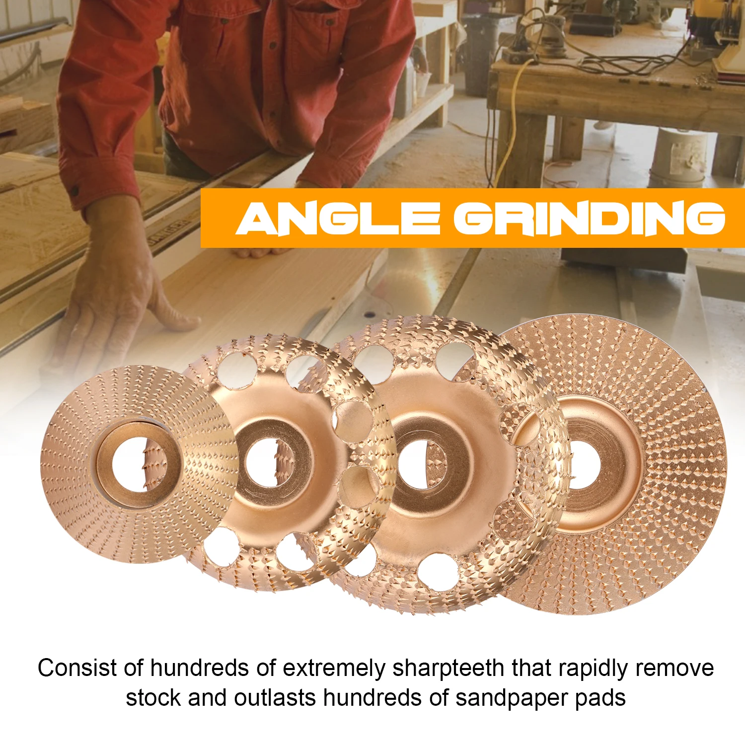 

шлифовальный круг Woodworking Wood Angle Grinding Wheel Sanding Carving Rotary Tool NO.45 Steel Abrasive Disc for Angle Grinder