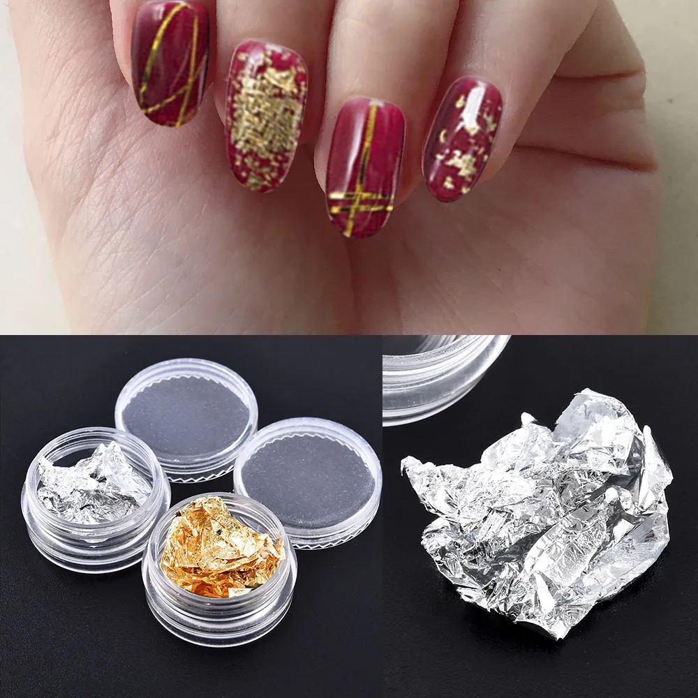 6Pcs Nail DIY Sticker Nail Art Decoration Nail Design Tinfoil Gold And Silver For Sale Set Foil Paper Color Foil For A Manicure
6Pcs Nail DIY Sticker Nail Art Decoration Nail Design Tinfoil Gold And Silver For Sale Set Foil Paper Color Foil For A Manicure